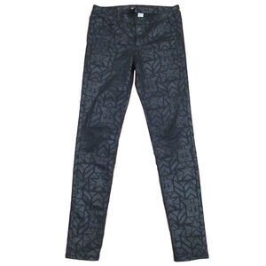 Divided by H&M Womens Black Stars Print Skinny-Leg Pants 6